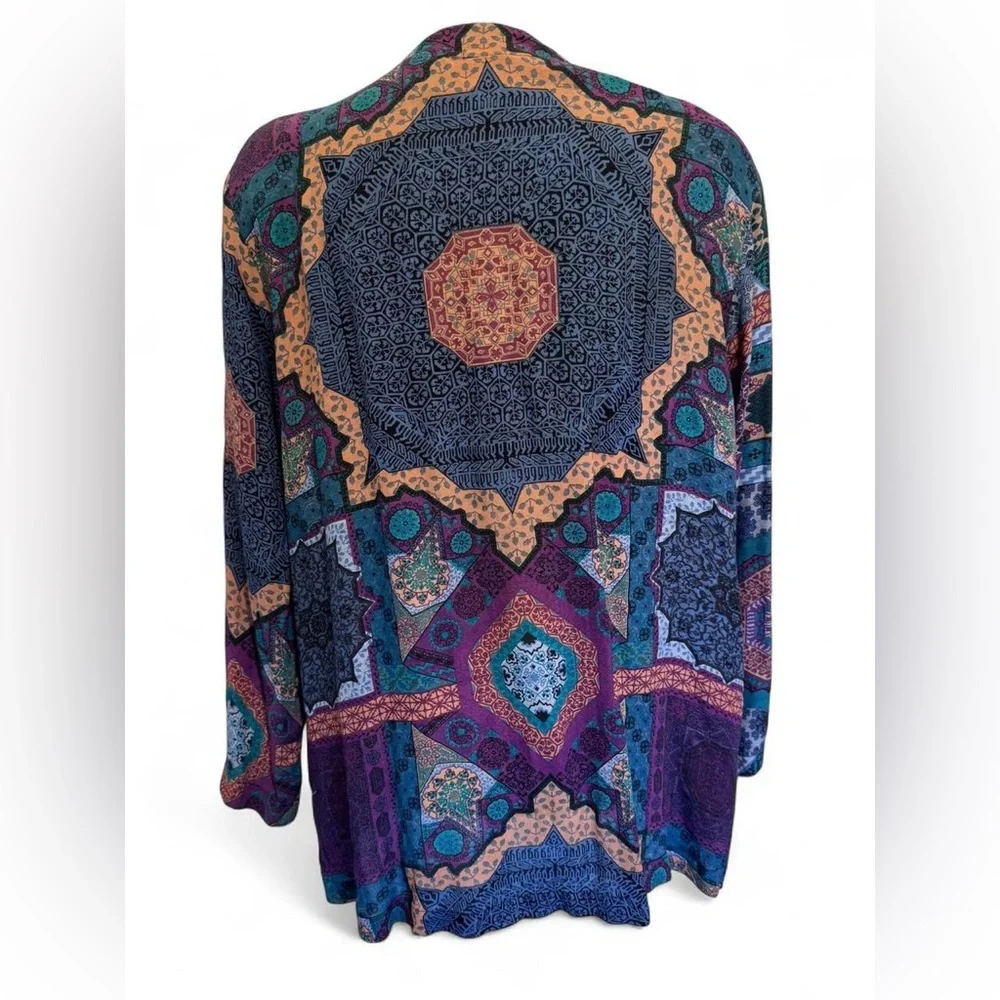 Vintage Carole Little Multicolor Open Front Cardigan - Picture 4 of 7